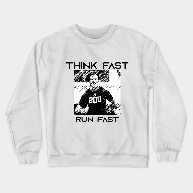 think fast run fast chad powers Crewneck Sweatshirt by IRIS